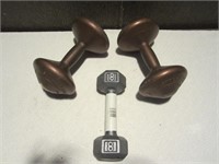LOT OF DUMBELL HAND WEIGHTS
