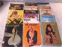Lot of 17 Vintage Playboy Magazines