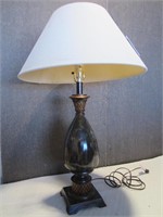 FAUX MARBLE LAMP WITH SHADE