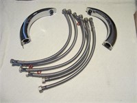 2 SINK FACUETS AND  6 BRAIDED HOSES