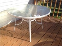GLASS TOP PATIO TABLE