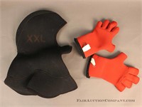 Diving Hood and Gloves