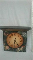 Decorative wall clock with shelf