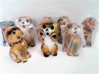 7 figurines de chien - Dog ornaments