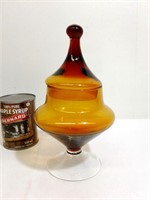 Vase de verre ambré - Amber glas vase