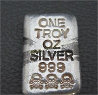 Silver Bar: 1 Troy Ounce