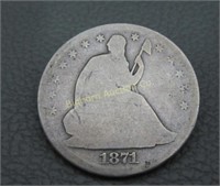 Silver Half Dollar: 1871 Liberty Seated