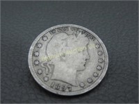 Silver Quarter: 1897-O Barber
