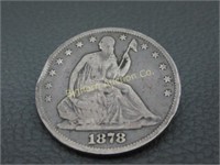 Silver Half Dollar: 1878 Liberty Seated