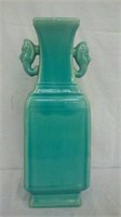 17" tall very nice decorative turquoise vase