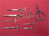 Scissors; Assorted Styles, 8pc Lot