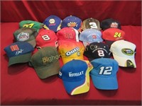 Hats: Budweiser, Assorted Nascar, 17pc Lot