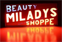 Neon Backlit Beauty Shop Sign