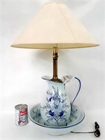 Lampe - base pichet et bol en céramique