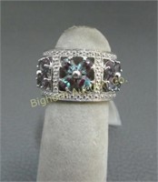 Ring: Size 8, Mystic Topaz, Stone Simulated