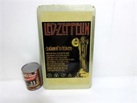Affiche Led Zeppelin sur plaque de métal
