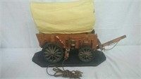 Vintage Hal Lowe covered wagon light fixture
