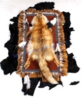 Montana Cowhide & Fox Hide Chief's Blanket