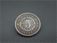 Shield Nickel: 1867 w/ Rays