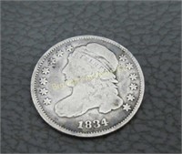 1834 Silver Capped Bust Dime