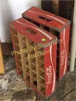 2 Wooden Coca Cola Boxes