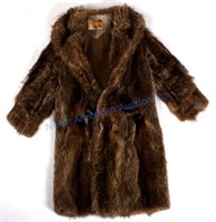 Raccoon 3/4 Length Fur Coat