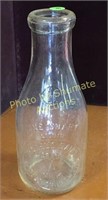 Hazel Dairy Falls Church quart milk bottle