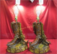 Western Style Lamps, 2pc Lot