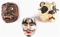 Tibetan & Oriental Antique Carved Painted Masks
