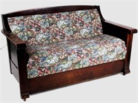 Mission Empire Antique Fold Out Sleeper Sofa Couch