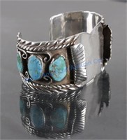 Navajo Watch Bracelet with Stones