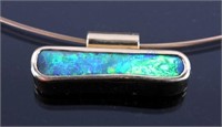 9K Gold Australian Boulder Opal Pendant