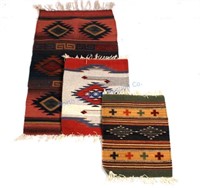 Collection Of Three Zapotec Rugs