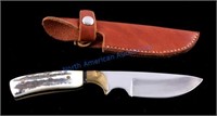 Custom J. Champion Knife & Leather Scabbard