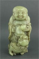 Chinese Green Jade Carved Figure