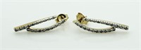 10kt Gold Beautiful Diamond Designer Earrings