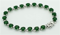 Brilliant 19.00 ct Emerald Tennis Bracelet