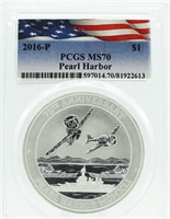 2016-P MS70 Pearl Harbor Silver Commemorative