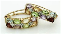 Genuine 3.00 ct Gemstone & Diamond Earrings