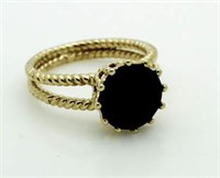10kt Gold 3.50 ct Onyx Solitaire Ring