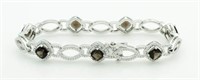 Smoky Quartz & Diamond Designer Bracelet