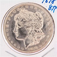 Coin 1878 8 Tail Feathers Morgan Silver Dollar BU