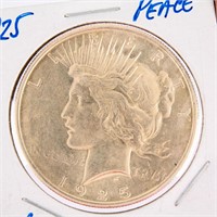 Coin 1925 Peace Silver Dollar BU