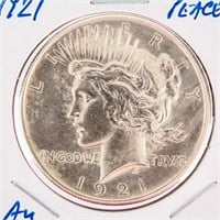 Coin 1921 Peace Silver Dollar AU