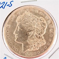 Coin 1921 S Morgan Silver Dolar BU