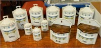 Huge Czechoslovakia Porcelain Spice Jars Set