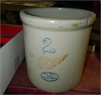 Antique 2 Gallon Red Wing Crock