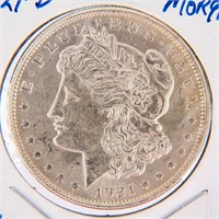 Coin 1921 D Morgan Silver Dollar BU