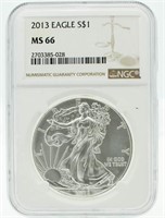 2013  MS66 American Eagle Silver Dollar