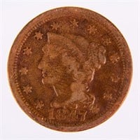 Coin 1847 United States Large Cent VG